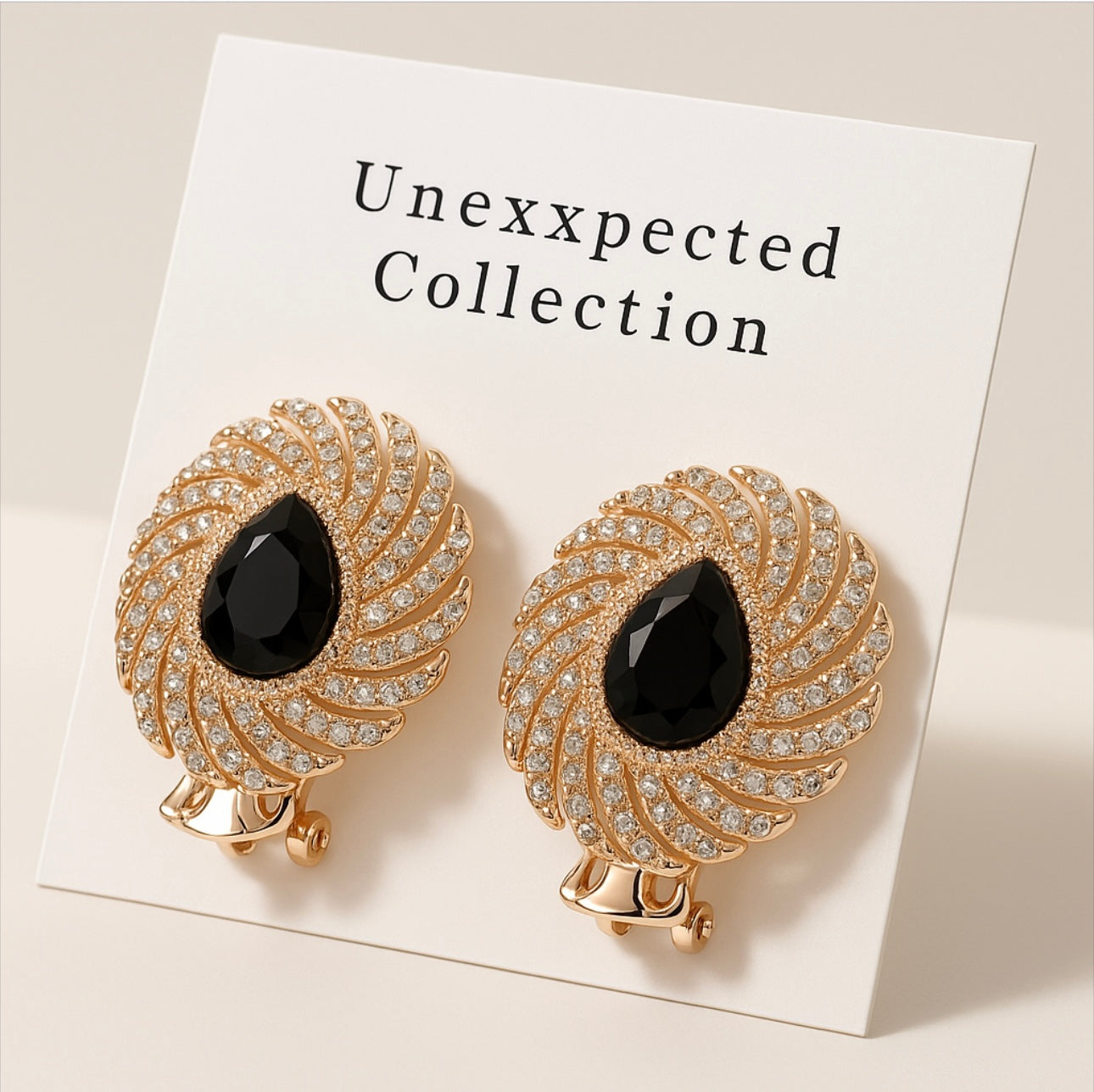 Business First Earrings (Black)