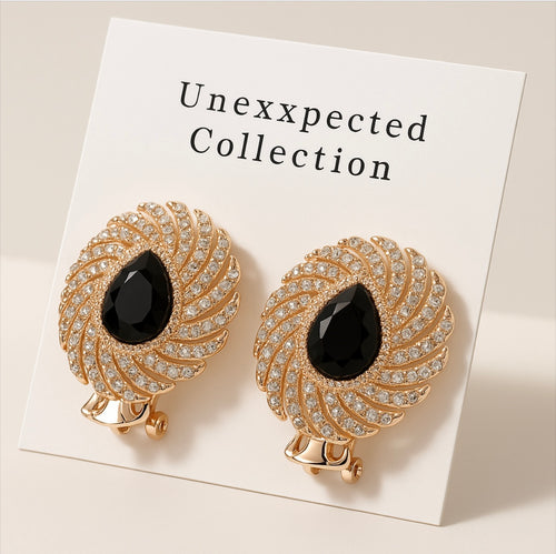 Business First Earrings (Black)