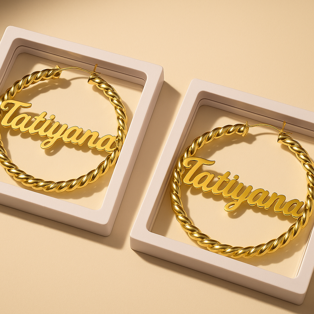 Customized Nameplate Earrings
